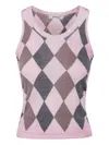 Gimaguas Argyle Rory Top In Pink