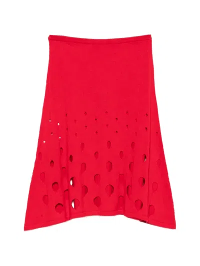 Gimaguas Aros Midi Skirt Woman Red