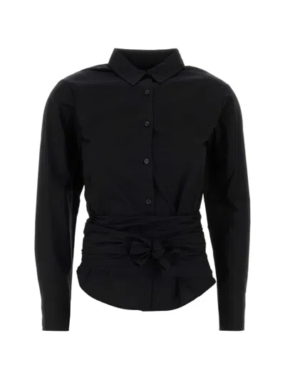 Gimaguas Ashley Wrap-waist Shirt In Black