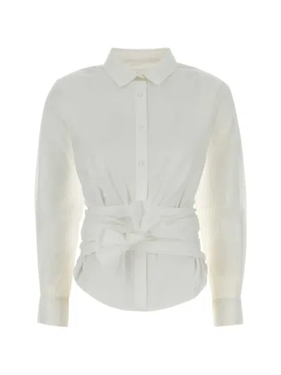 Gimaguas Ashley Wrap-waist Shirt In Neutral