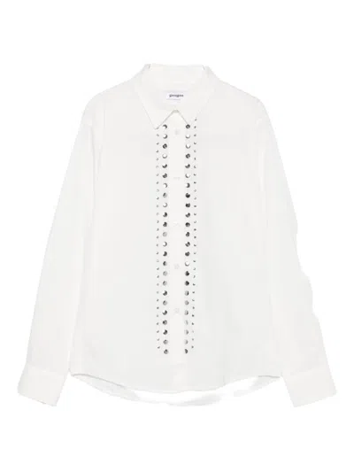 Gimaguas Sky Studded Pointed-collar Shirt In White