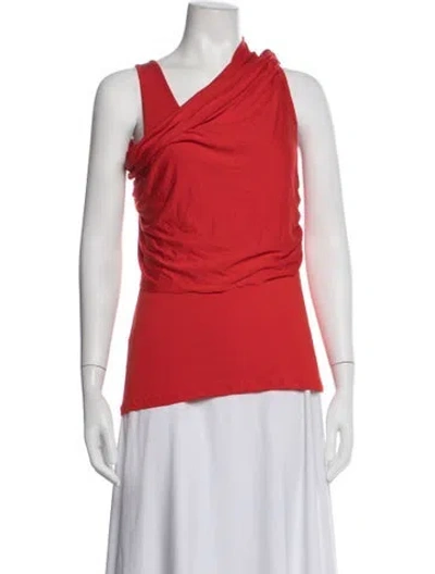 Pre-owned Gimaguas Asymmetrical Sleeveless Top W/ Tags In Red