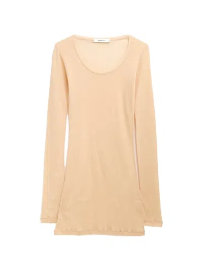 Gimaguas Bahmon Scoop-neck Mini Dress In Neutral