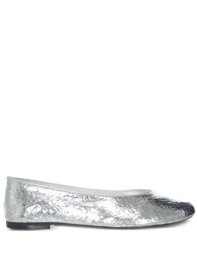 Gimaguas Metallic-effect Ballet Flats In Silver