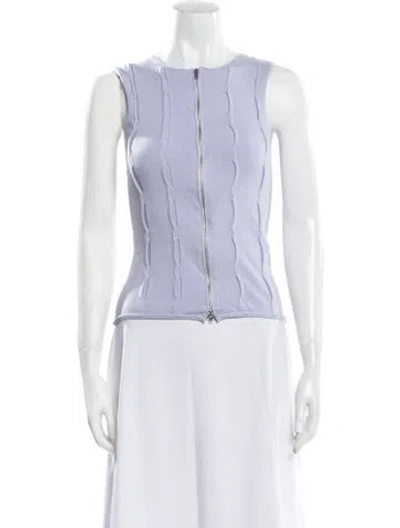 Pre-owned Gimaguas Bateau Neckline Sleeveless Top In Blue