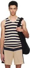 Gimaguas Embroidered Cotton Leo Tank Top In Beige