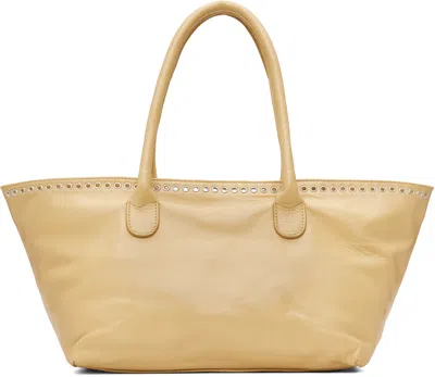 Gimaguas Beige Capazo Bag In Yellow