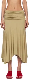 Gimaguas Beige Fortuna Midi Skirt In Biege