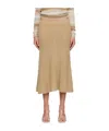 Gimaguas Beige Isola Midi Skirt In Brown