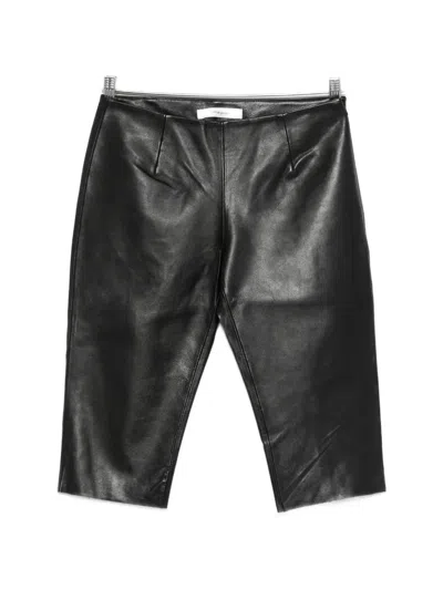 Gimaguas Bella Leather Shorts In Black