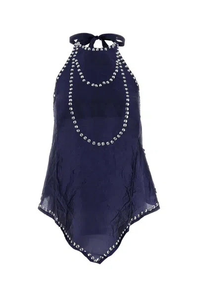 Gimaguas Belle Jewel Knit Top In Blue
