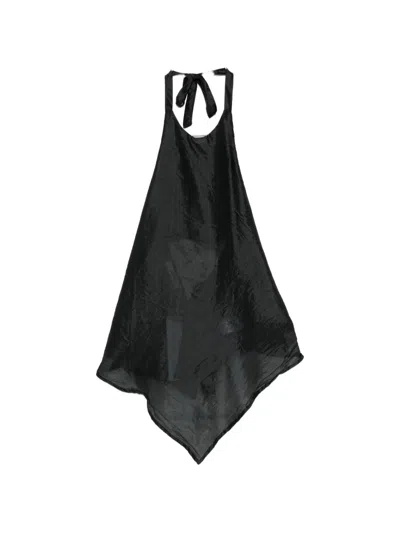 Gimaguas Belle Tie-neck Halter Top In Black