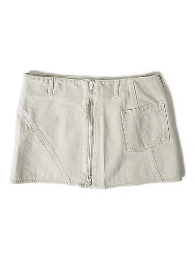Gimaguas Beverly Denim Skirt In Neutral