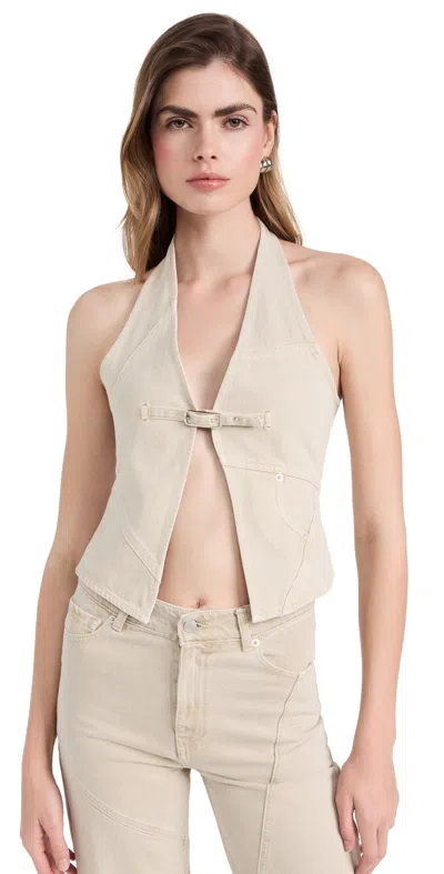 Gimaguas Beverly Vest Wood Ash In Ecru