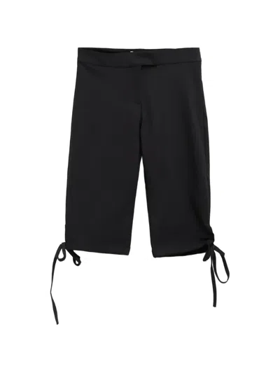 Gimaguas Bibi Tie-fastening Cropped Trousers In Black