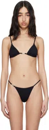 Gimaguas Black Stretch Nylon Carolina Bikini Top In Black