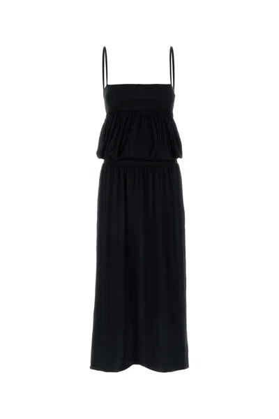 Gimaguas Cotton Selina Dress Elasticated Bodice Midi In Black