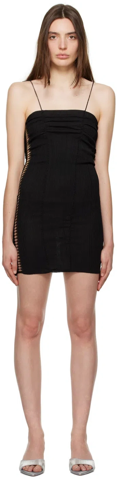 Gimaguas Black Dragon Cut-out Mini Bandeau Dress