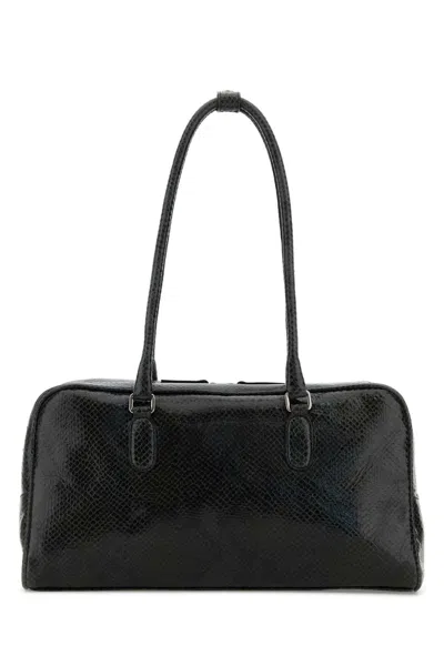Gimaguas Black Leather China Shoulder Bag