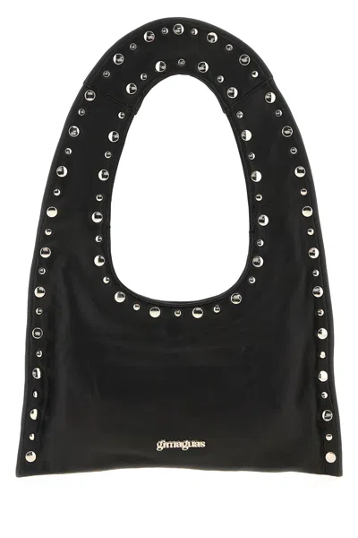 Gimaguas Black Leather Mini Franca Handbag