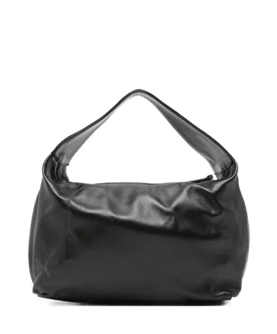 Gimaguas Black Leather Mini Sacco Shoulder Bag