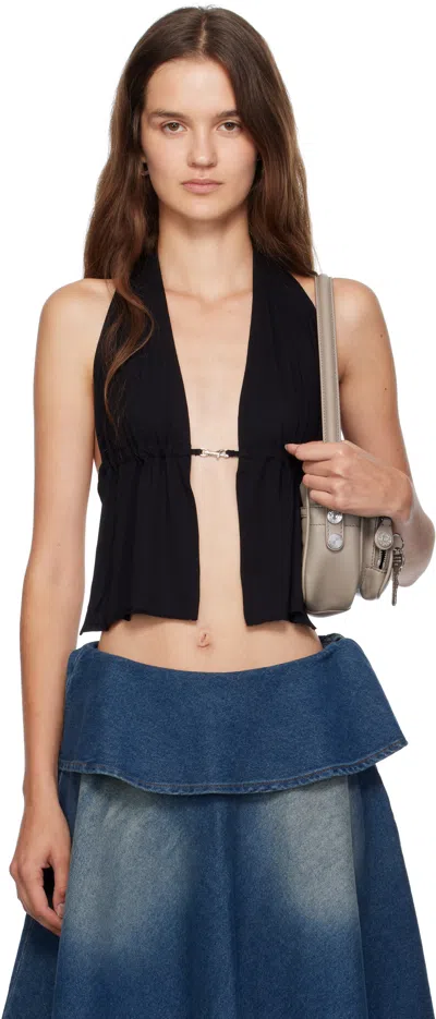 Gimaguas Black Mia Buckle Top