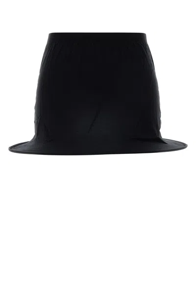 Gimaguas Fina Mini Skirt Nylon Flared Hem In Black