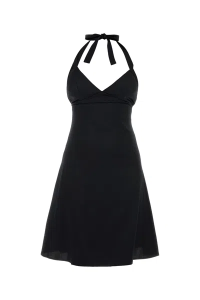 Gimaguas Black Poplin Jardin Mini Dress