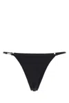 Gimaguas Black Stretch Nylon Carolina Swimming Thong In Black