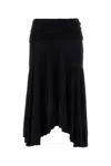 Gimaguas Fortuna Skirt With Asymmetric Hem And Draped Waist In Black