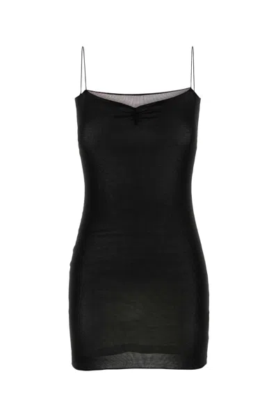 Gimaguas Black Viscose Tesa Mini Dress