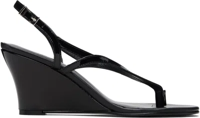 Gimaguas Black Wedge Heeled Sandals