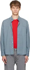 Gimaguas Blue & Brown Jeremy Ls Shirt In Blue