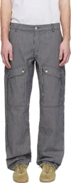 Gimaguas Brixton Stripe-pattern Cargo Pants In Gray