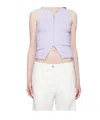 Gimaguas Blue Forat Tank Top In White