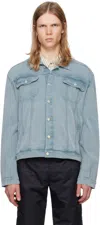 Gimaguas Lapel Denim Jacket In Blue