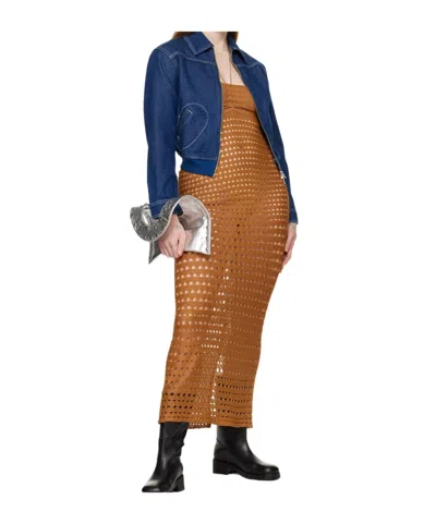 Gimaguas Blue Oahu Denim Jacket In Brown