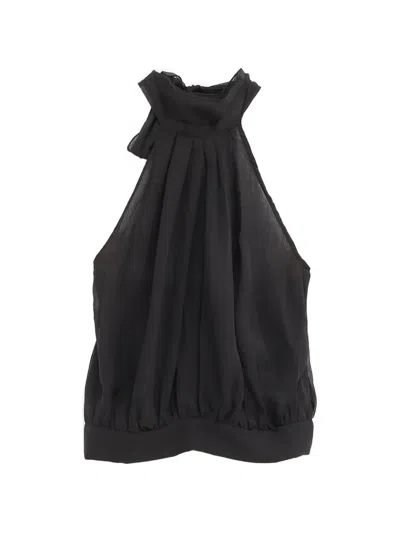 Gimaguas Boa Halter-neck Top In Black