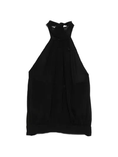 Gimaguas Boa Halterneck Top In Black