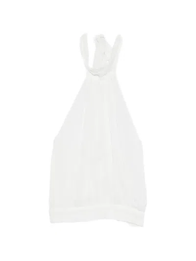 Gimaguas Boa Tie-neck Top In White