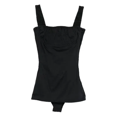 Gimaguas Square-neck Bodysuit In Black