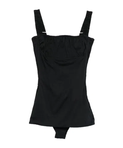 Gimaguas Square-neck Bodysuit In Black