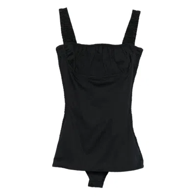 Gimaguas Square-neck Bodysuit In Black