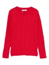 Gimaguas Braid Cable-knit Sweater In Red