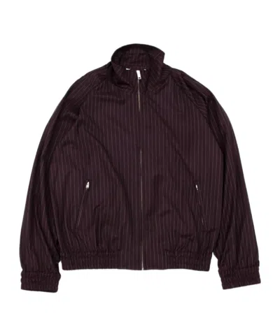 Gimaguas Brian Pinstripe Zip-up Jacket In Brown