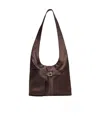 Gimaguas Brown Blanca Sateen Bag In Black