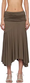 Gimaguas Fortuna Midi Skirt Woman Brown In Brown