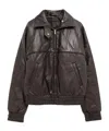 Gimaguas Brown Paula Leather Jacket In Brown