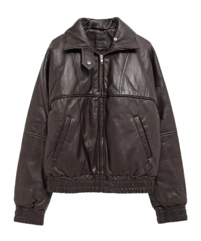 Gimaguas Brown Paula Leather Jacket