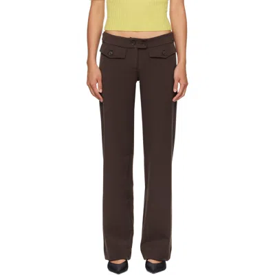 Gimaguas Brown Pili Trousers In Black